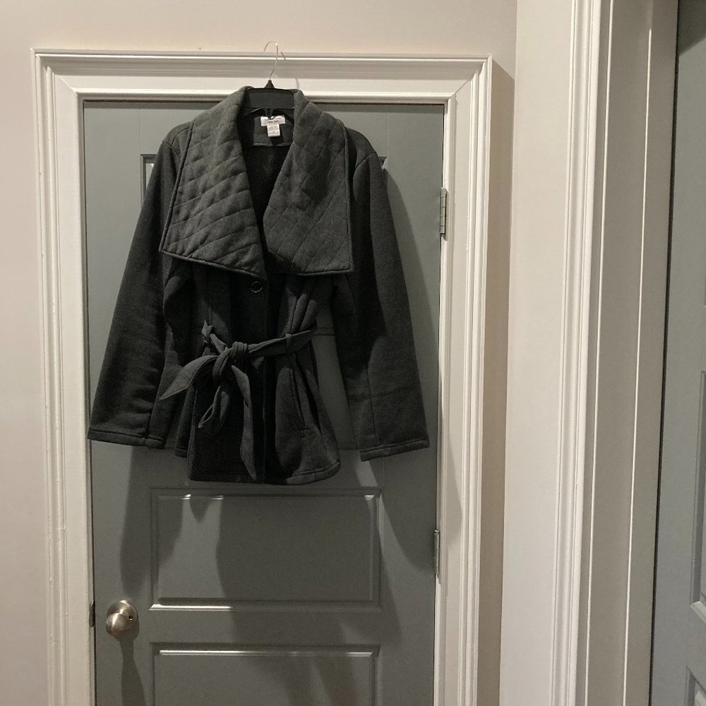 Sabrina Lauren New York Women XL Gray Fleece Jacket